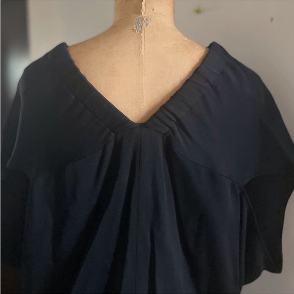 ZERO + MARIA CORNEJO] Signature Black Ruched Neck Tilly Tunic Top - Picture 11 of 15